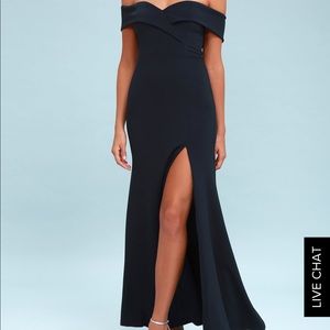 Navy blue maxi dress